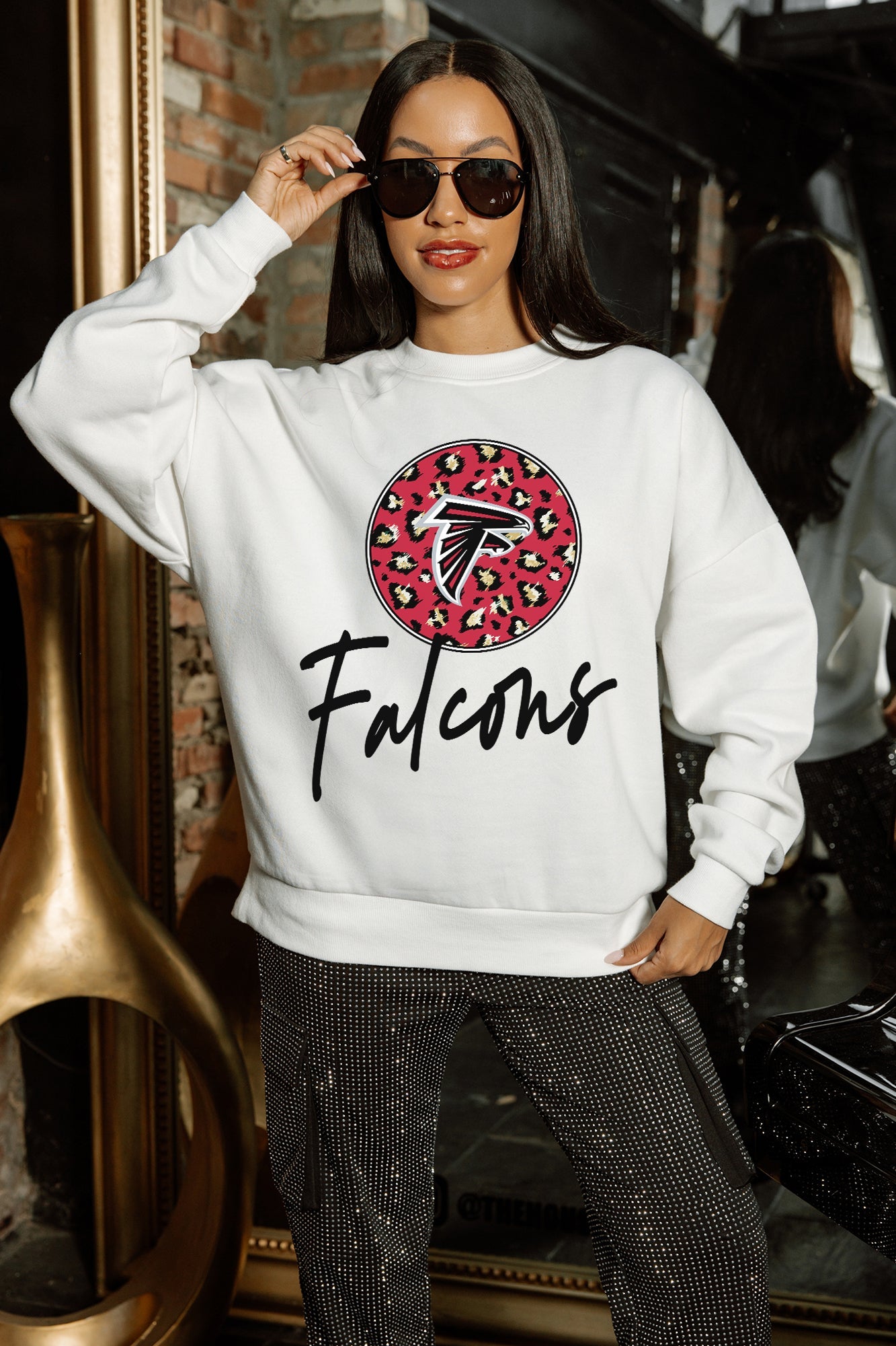 ATLANTA FALCONS WILD BREAKTHROUGH PREMIUM FLEECE CREWNECK PULLOVER