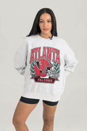 ATLANTA FALCONS HERITAGE PREMIUM FLEECE DROP SHOULDER CREWNECK PULLOVER