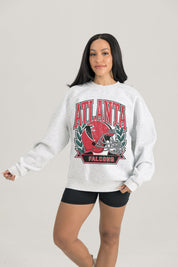 ATLANTA FALCONS HERITAGE PREMIUM FLEECE DROP SHOULDER CREWNECK PULLOVER