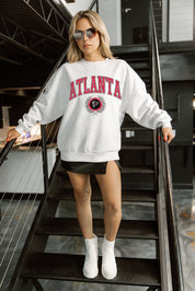 ATLANTA FALCONS TRADITION REFINED PREMIUM FLEECE CREWNECK PULLOVER