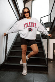 ATLANTA FALCONS TRADITION REFINED PREMIUM FLEECE CREWNECK PULLOVER