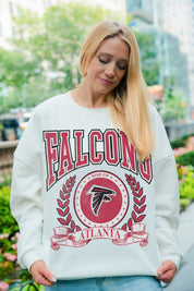 ATLANTA FALCONS STAY COOL PREMIUM FLEECE CREWNECK PULLOVER