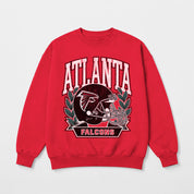 ATLANTA FALCONS CLASSIC ARCHIVES PREMIUM FLEECE DROP SHOULDER CREWNECK PULLOVER