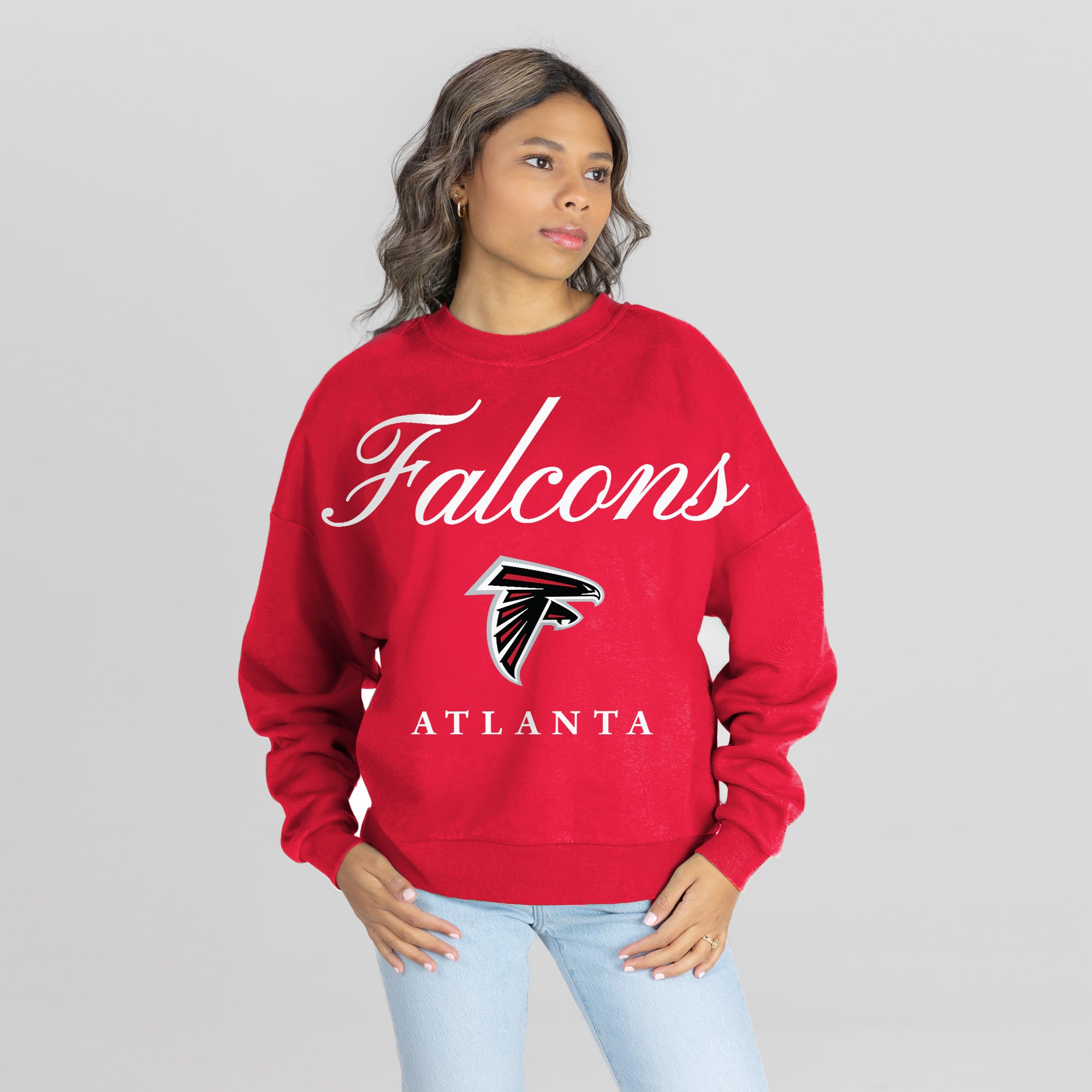 ATLANTA FALCONS LEGACY CLUB PREMIUM FLEECE CREWNECK PULLOVER