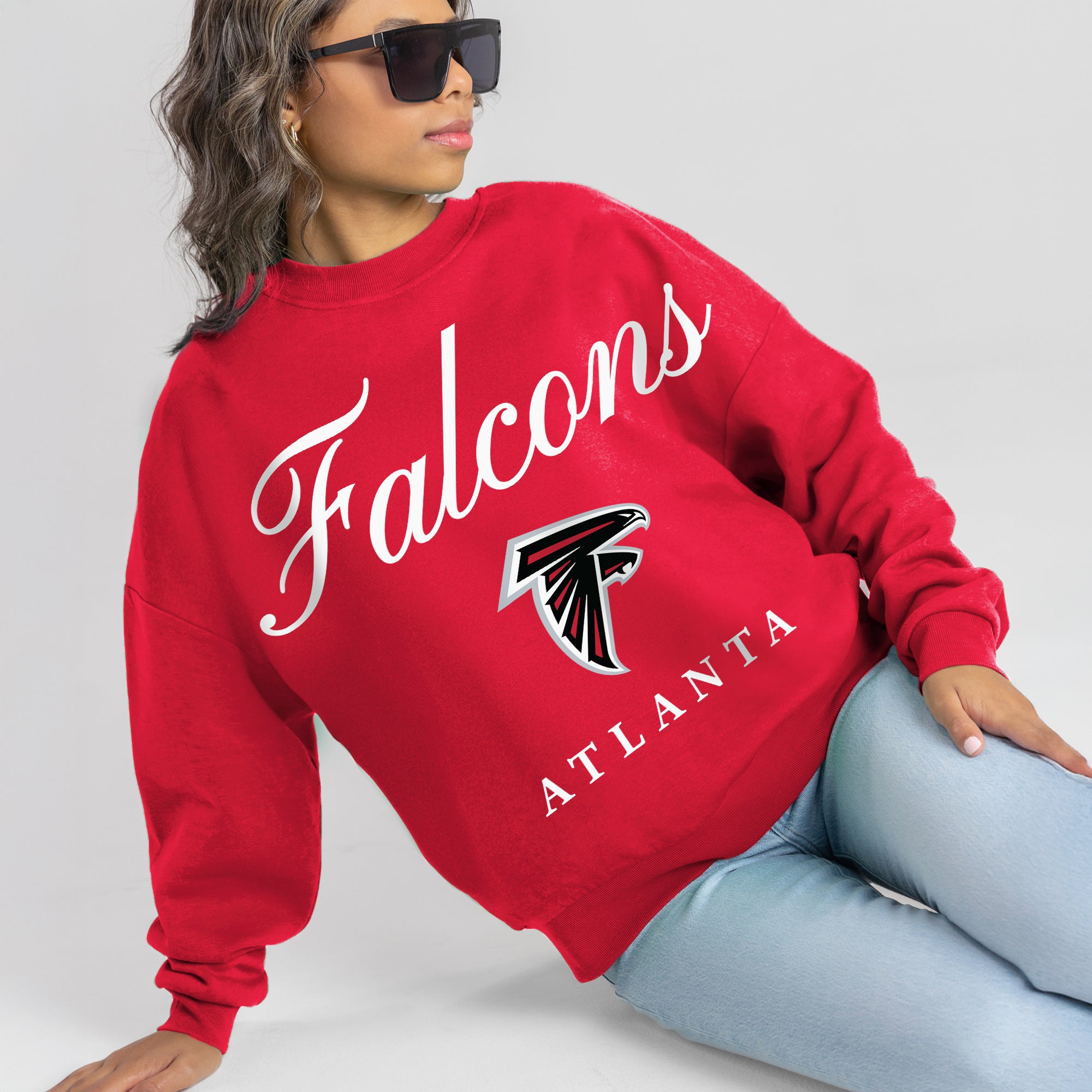 ATLANTA FALCONS LEGACY CLUB PREMIUM FLEECE CREWNECK PULLOVER