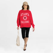 ATLANTA FALCONS PRIME PLAY PREMIUM FLEECE DROP SHOULDER CREWNECK PULLOVER