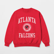 ATLANTA FALCONS PRIME PLAY PREMIUM FLEECE DROP SHOULDER CREWNECK PULLOVER