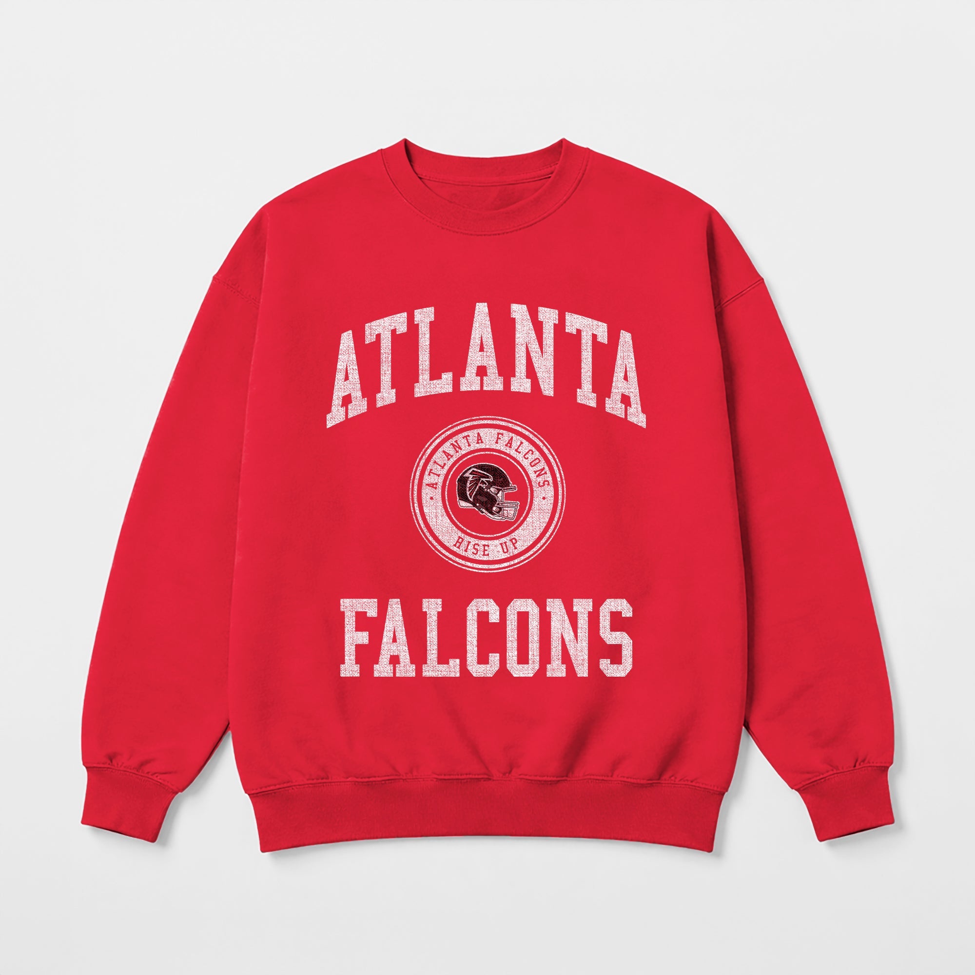 ATLANTA FALCONS PRIME PLAY PREMIUM FLEECE DROP SHOULDER CREWNECK PULLOVER