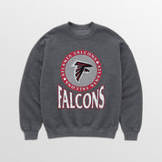 ATLANTA FALCONS SATURDAY SEAL PREMIUM FLEECE DROP SHOULDER CREWNECK PULLOVER