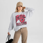 ATLANTA FALCONS GAME ON PREMIUM FLEECE DROP SHOULDER CREWNECK PULLOVER