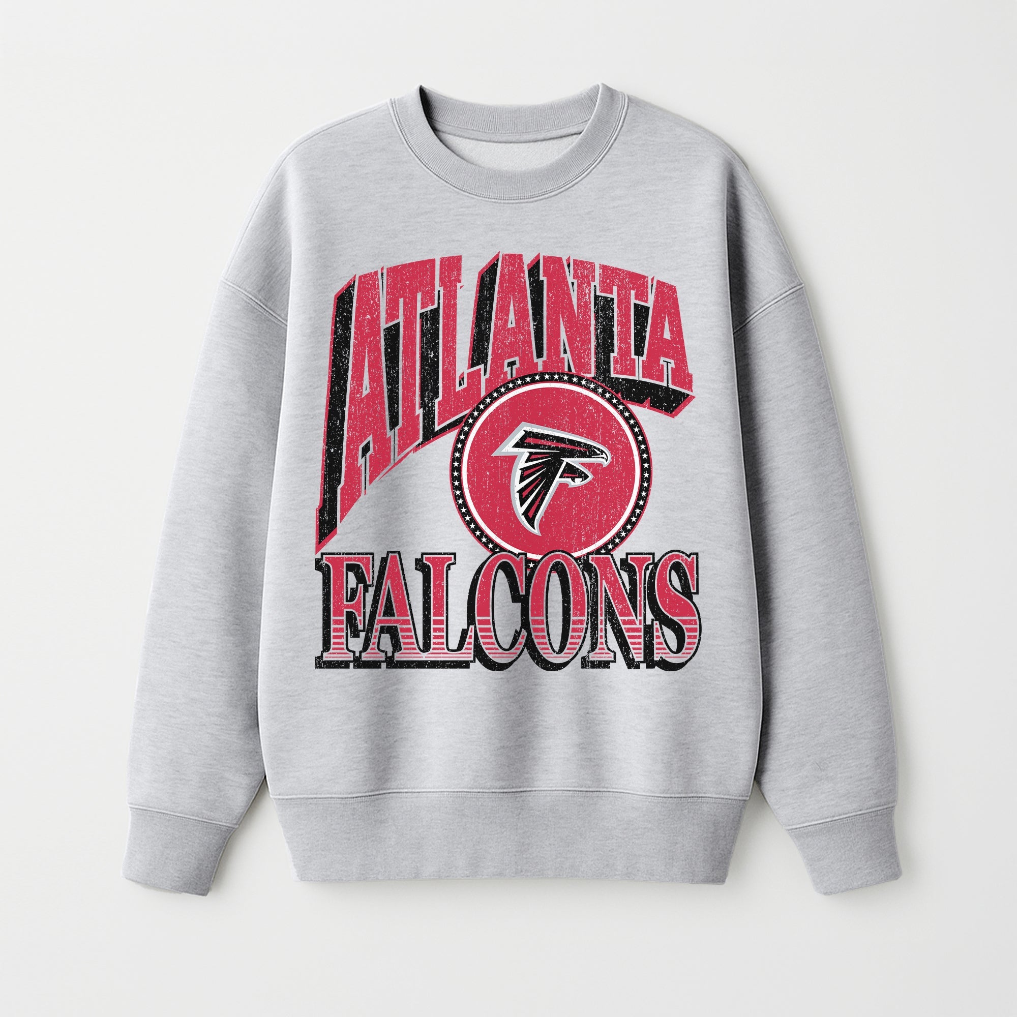 ATLANTA FALCONS GAME ON PREMIUM FLEECE DROP SHOULDER CREWNECK PULLOVER