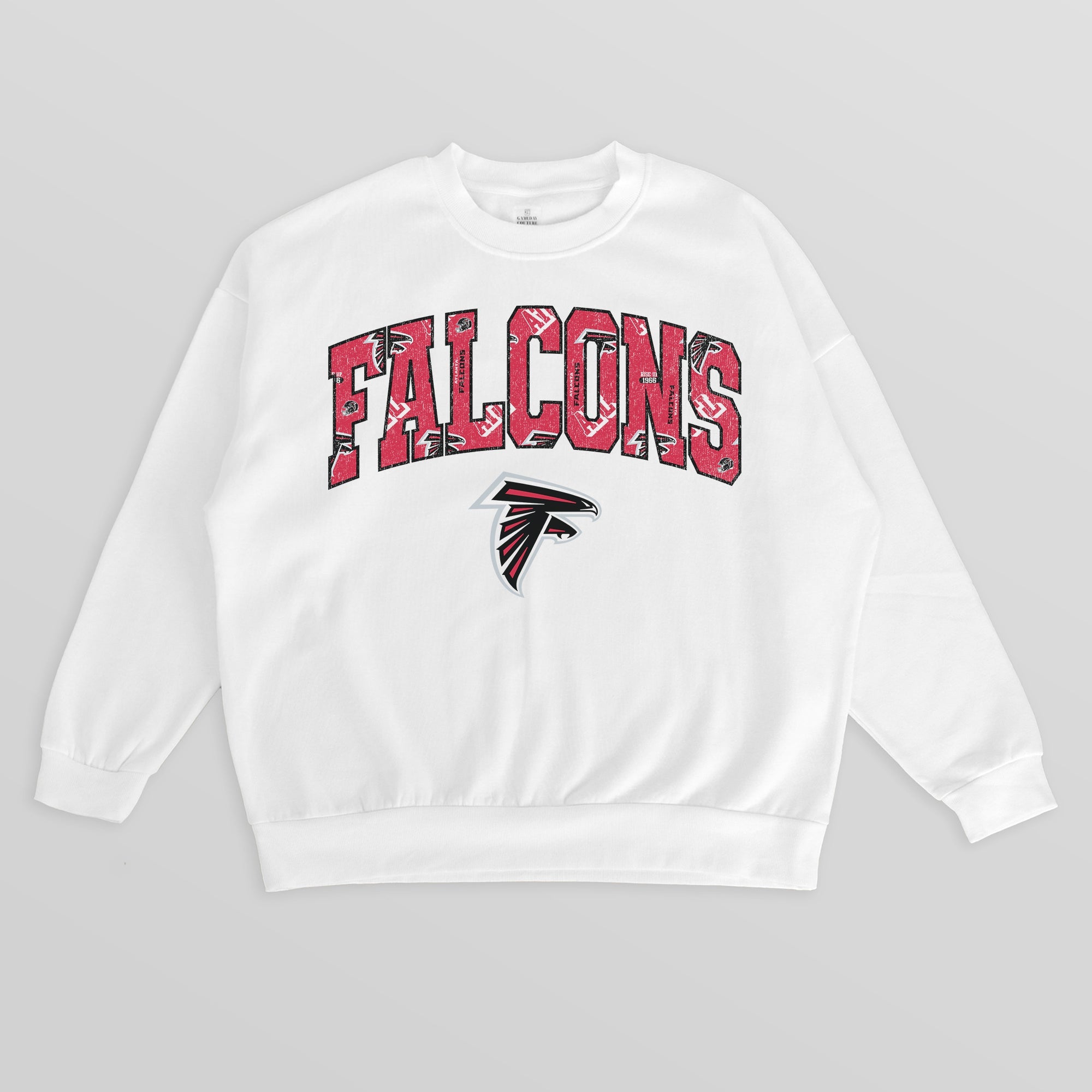 ATLANTA FALCONS SWEET PLAY PREMIUM FLEECE DROP SHOULDER CREWNECK PULLOVER