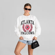 ATLANTA FALCONS GOLD STANDARD PREMIUM FLEECE DROP SHOULDER CREWNECK PULLOVER