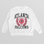 ATLANTA FALCONS GOLD STANDARD PREMIUM FLEECE DROP SHOULDER CREWNECK PULLOVER