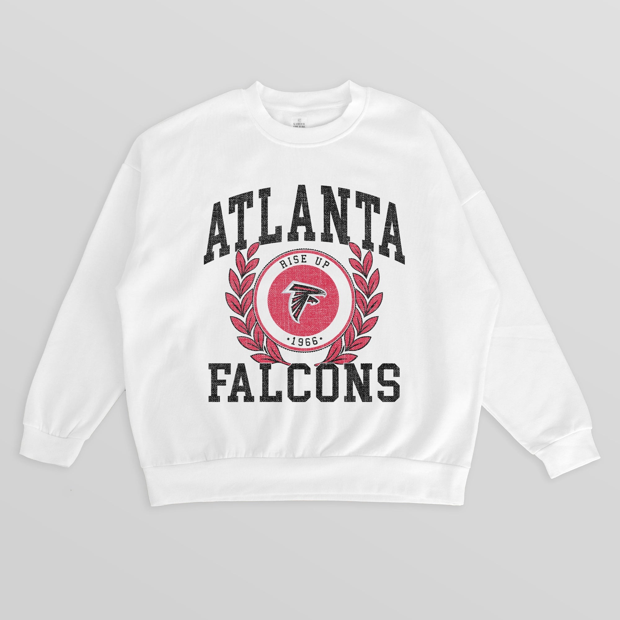 ATLANTA FALCONS GOLD STANDARD PREMIUM FLEECE DROP SHOULDER CREWNECK PULLOVER