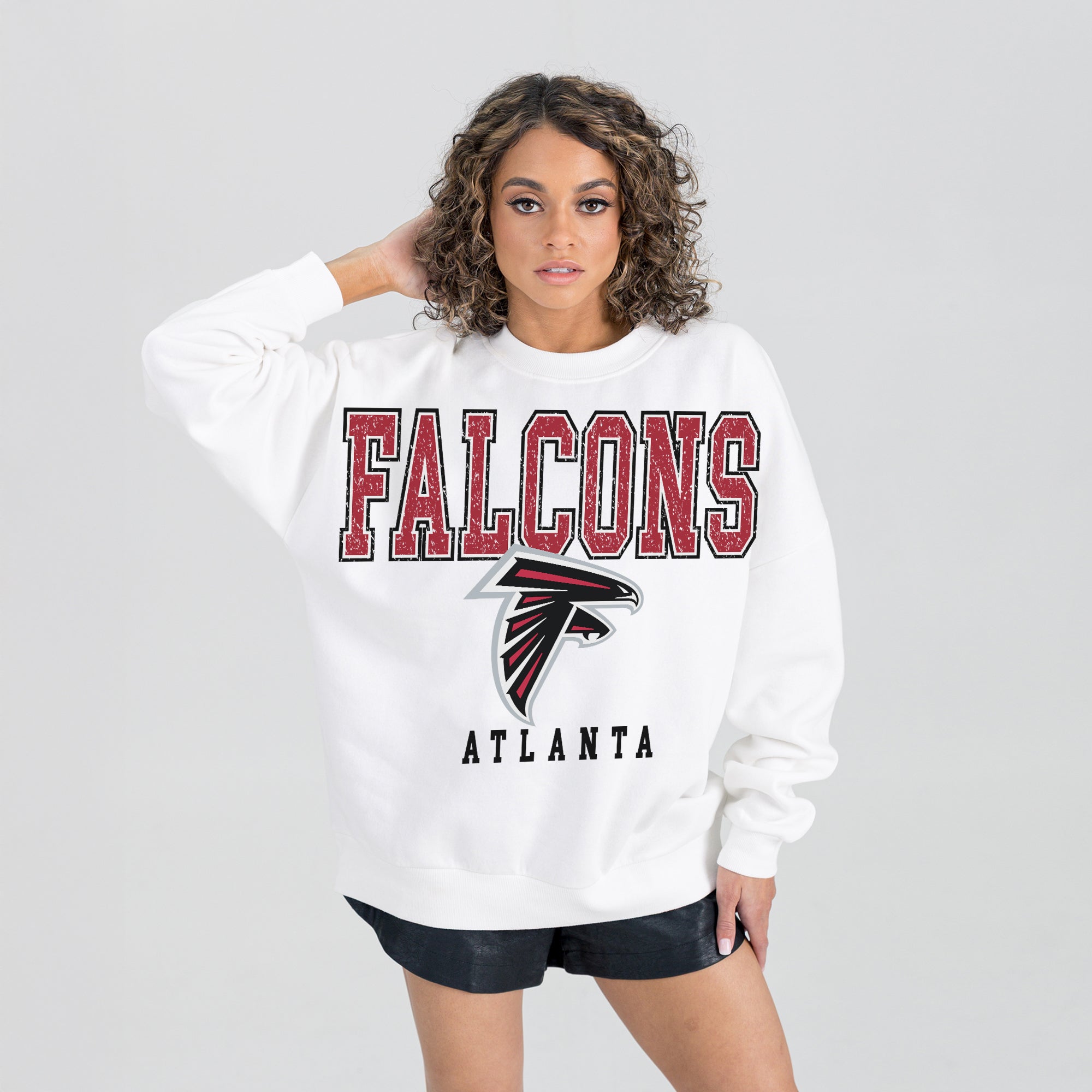 ATLANTA FALCONS Sunday Drives Fleece Crewneck Pullover