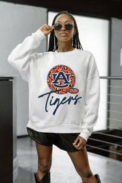 AUBURN TIGERS WILD BREAKTHROUGH PREMIUM FLEECE CREWNECK PULLOVER