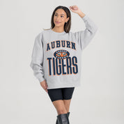 AUBURN TIGERS FIERCE FOCUS PREMIUM FLEECE DROP SHOULDER CREWNECK PULLOVER