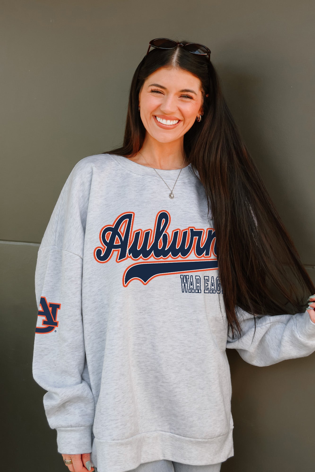 AUBURN TIGERS CLASSIC WIN PREMIUM FLEECE CREWNECK PULLOVER