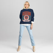 AUBURN TIGERS CLASSIC ARCHIVES PREMIUM DROP SHOULDER FLEECE CREWNECK PULLOVER