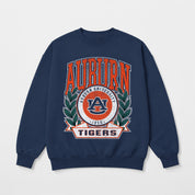 AUBURN TIGERS CLASSIC ARCHIVES PREMIUM DROP SHOULDER FLEECE CREWNECK PULLOVER