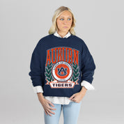 AUBURN TIGERS CLASSIC ARCHIVES PREMIUM DROP SHOULDER FLEECE CREWNECK PULLOVER