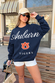 AUBURN TIGERS LEGACY CLUB PREMIUM FLEECE DROP SHOULDER CREWNECK PULLOVER