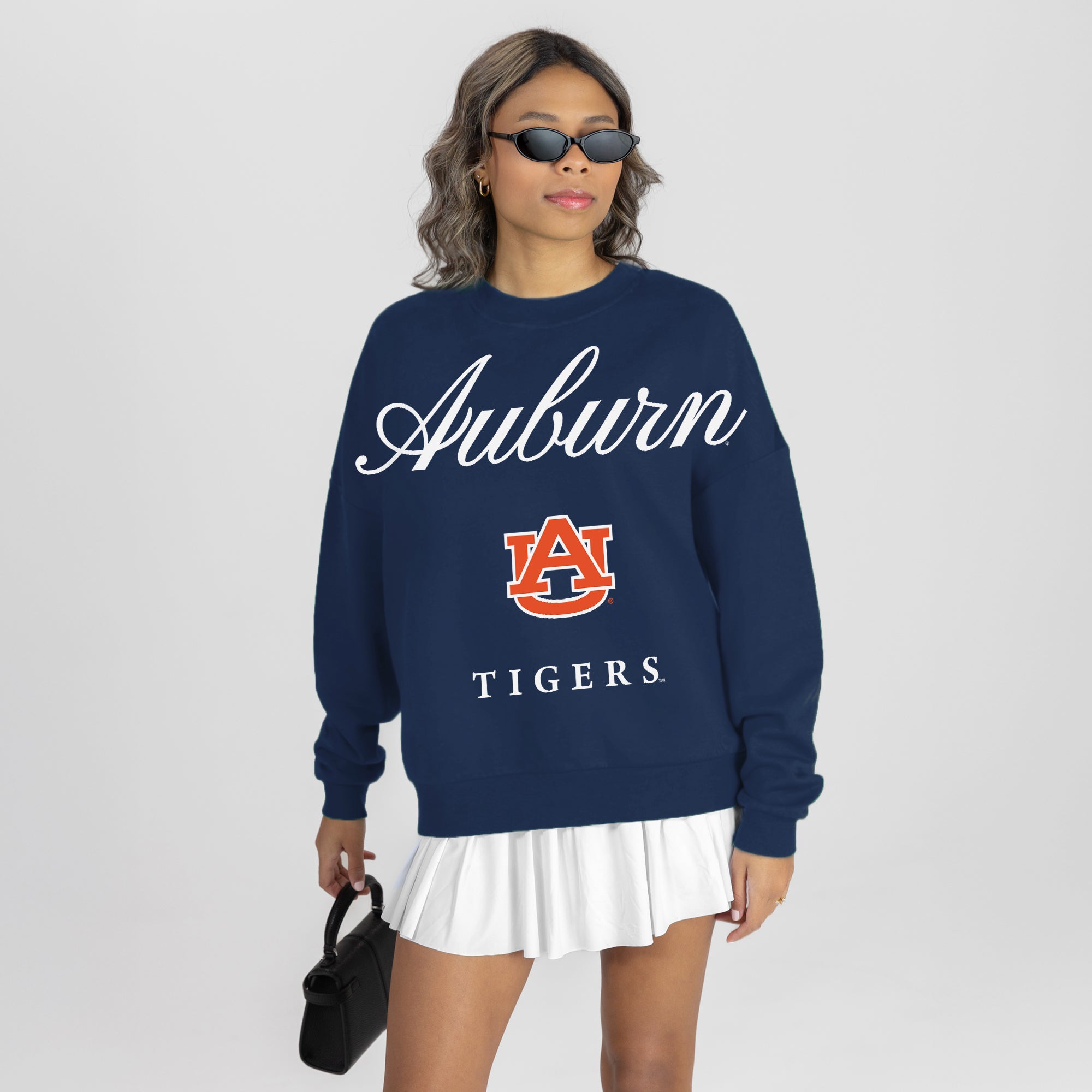 AUBURN TIGERS LEGACY CLUB PREMIUM FLEECE DROP SHOULDER CREWNECK PULLOVER