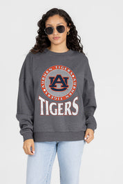 AUBURN TIGERS SATURDAY SEAL PREMIUM FLEECE DROP SHOULDER CREWNECK PULLOVER