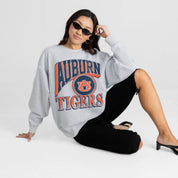 AUBURN TIGERS GAME ON PREMIUM FLEECE DROP SHOULDER CREWNECK PULLOVER