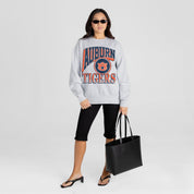 AUBURN TIGERS GAME ON PREMIUM FLEECE DROP SHOULDER CREWNECK PULLOVER