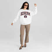 AUBURN TIGERS SWEET PLAY PREMIUM FLEECE DROP SHOULDER CREWNECK PULLOVER