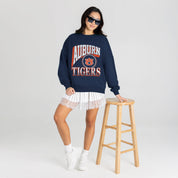 AUBURN TIGERS MAIN CHARACTER PREMIUM FLEECE DROP SHOULDER CREWNECK PULLOVER
