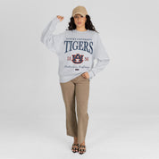 AUBURN TIGERS INSTANT CLASSIC PREMIUM FLEECE DROP SHOULDER CREWNECK PULLOVER