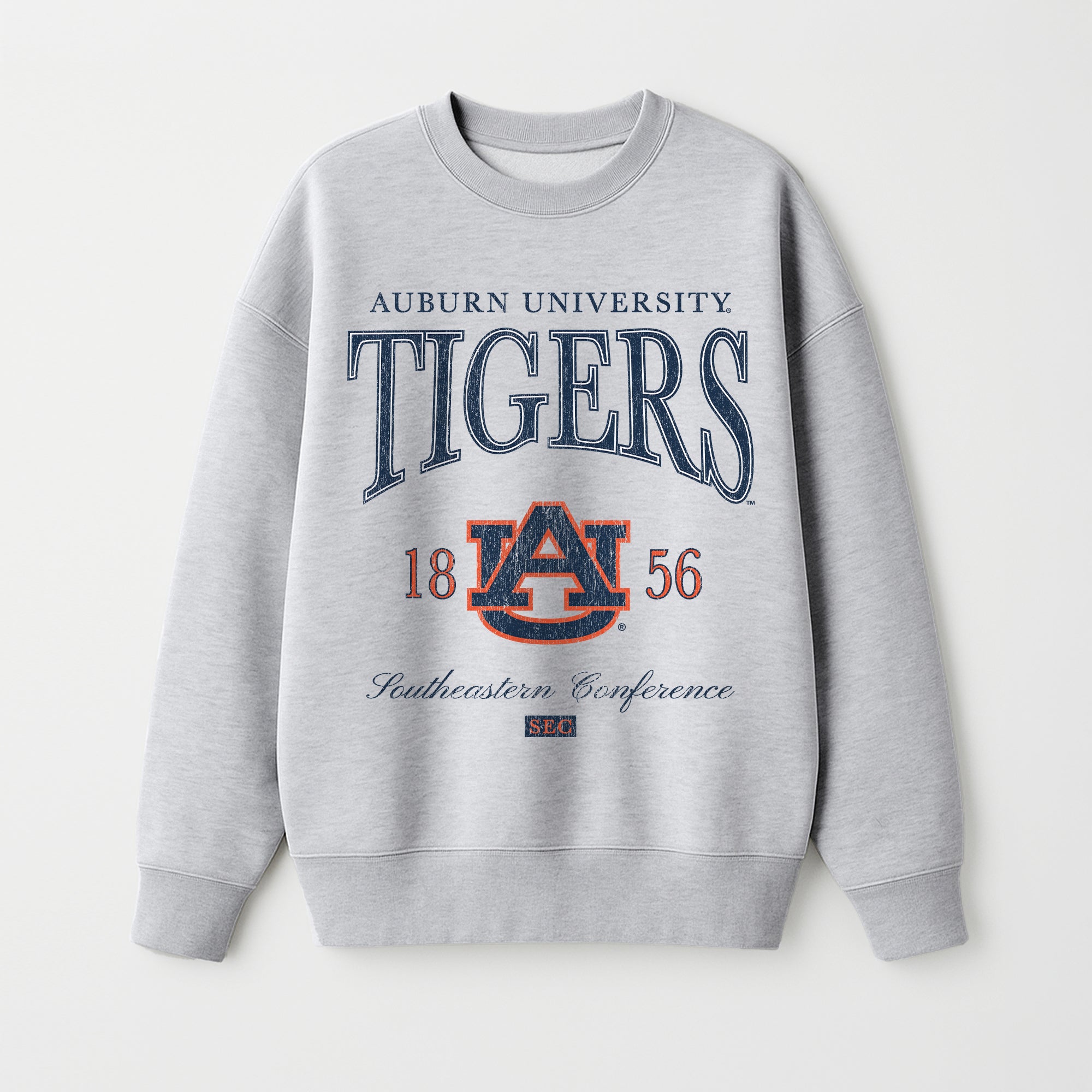 AUBURN TIGERS INSTANT CLASSIC PREMIUM FLEECE DROP SHOULDER CREWNECK PULLOVER