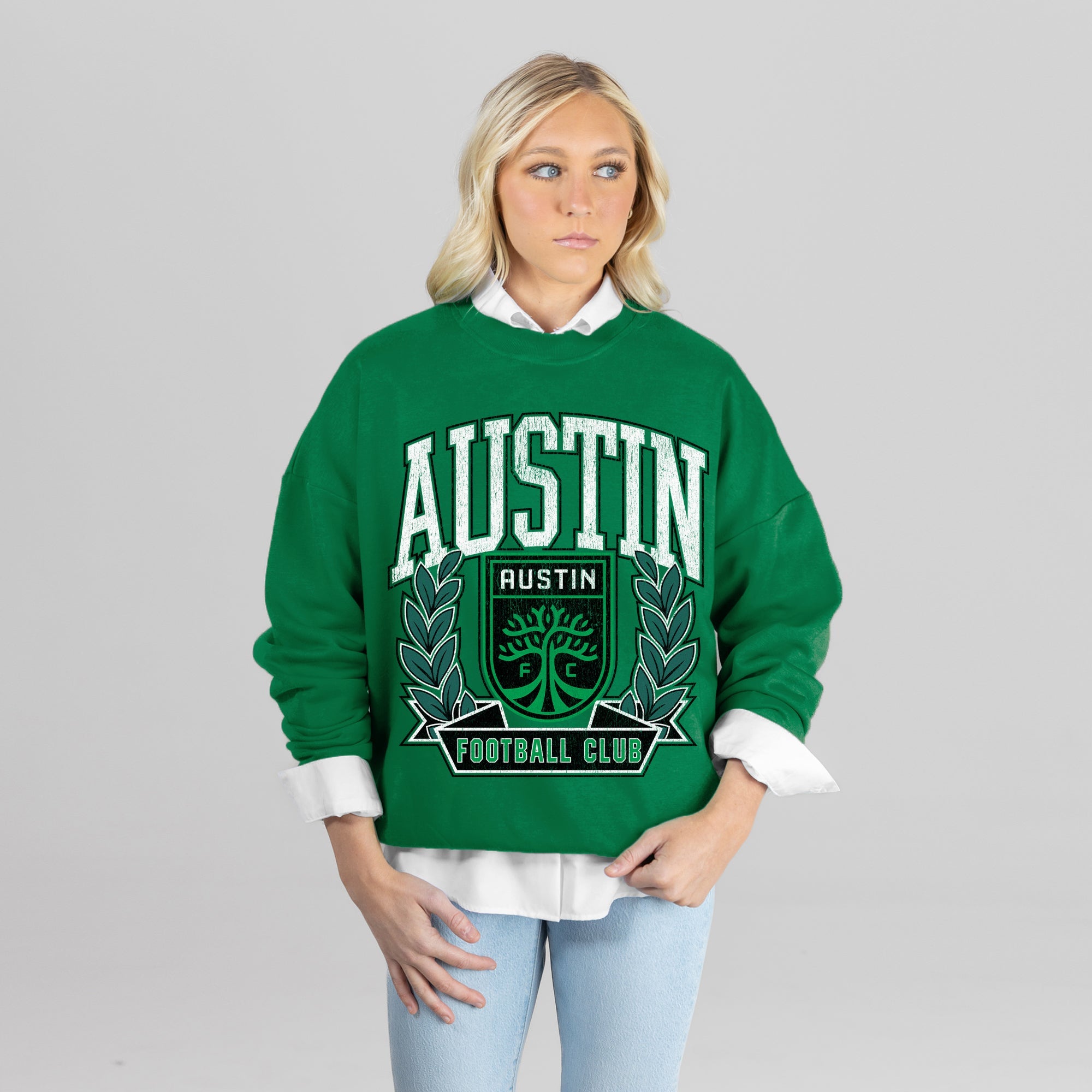 AUSTIN FC CLASSIC ARCHIVES PREMIUM FLEECE DROP SHOULDER CREWNECK PULLOVER
