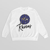 BALTIMORE RAVENS WILD BREAKTHROUGH PREMIUM FLEECE CREWNECK PULLOVER