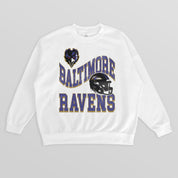 BALTIMORE RAVENS HARD EARNED PREMIUM FLEECE CREWNECK PULLOVER