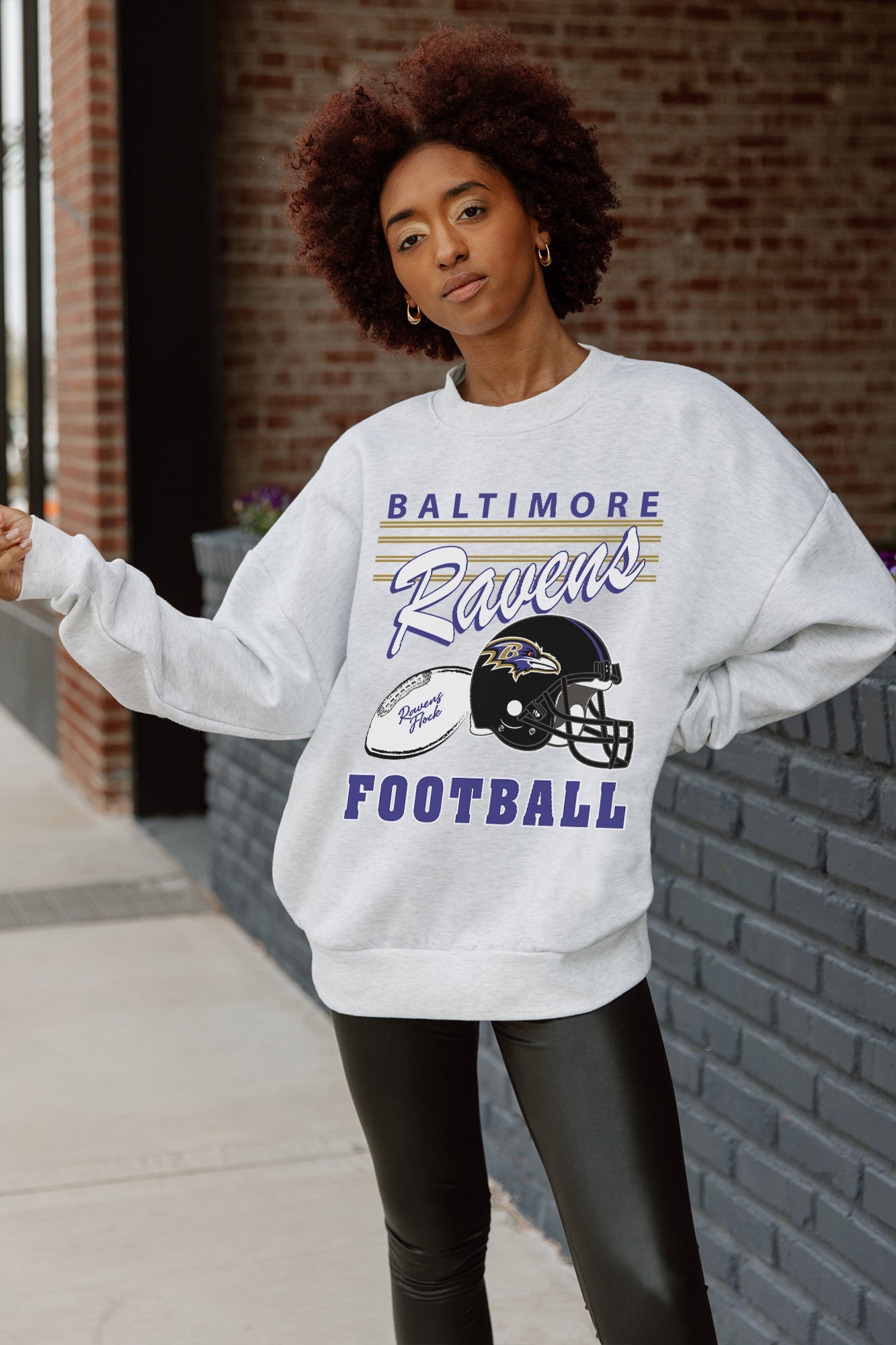 BALTIMORE RAVENS HOME TURF PREMIUM FLEECE CREWNECK PULLOVER