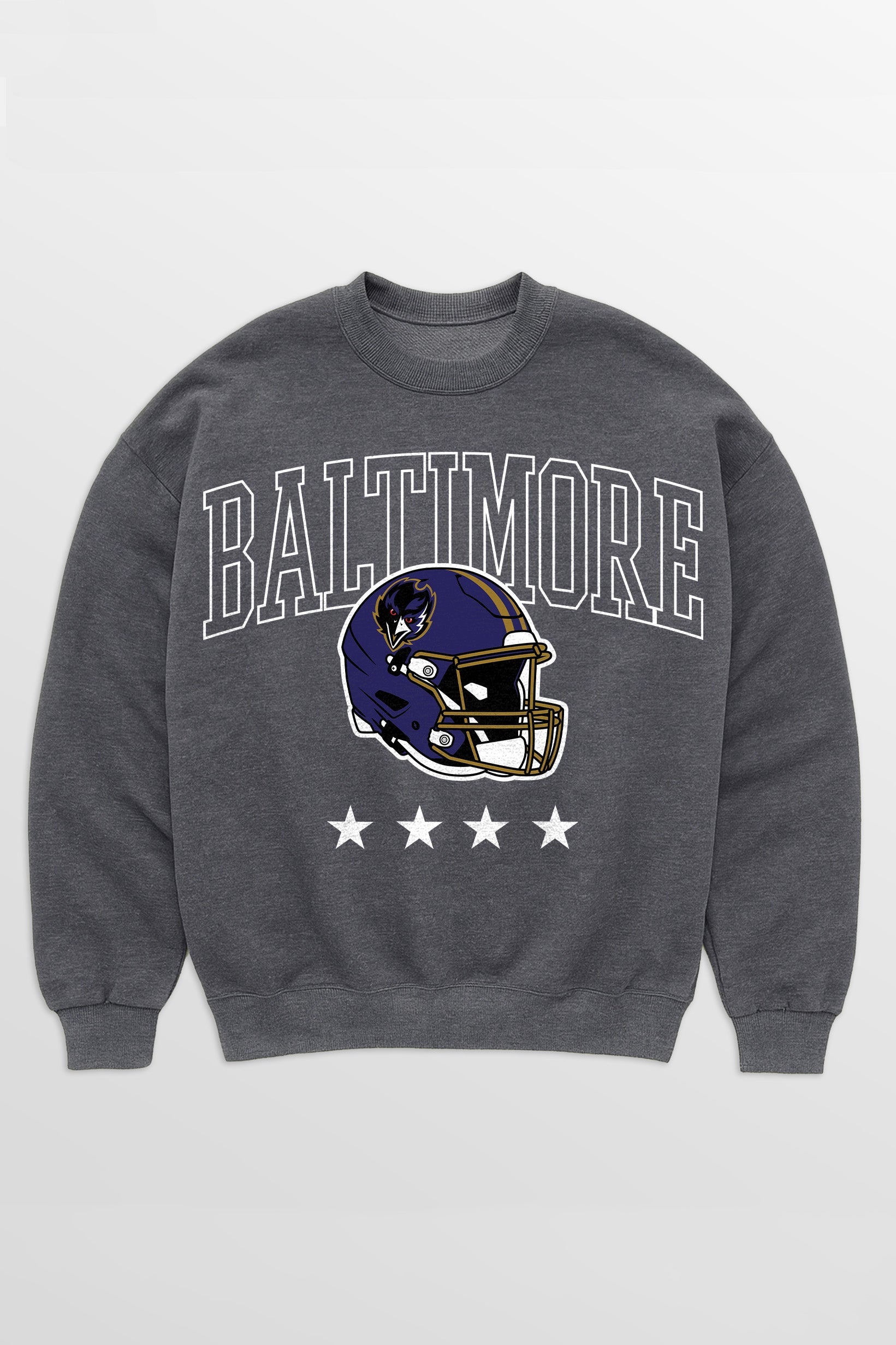 BALTIMORE RAVENS RISING STAR PREMIUM FLEECE CREWNECK PULLOVER
