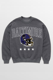BALTIMORE RAVENS RISING STAR PREMIUM FLEECE CREWNECK PULLOVER