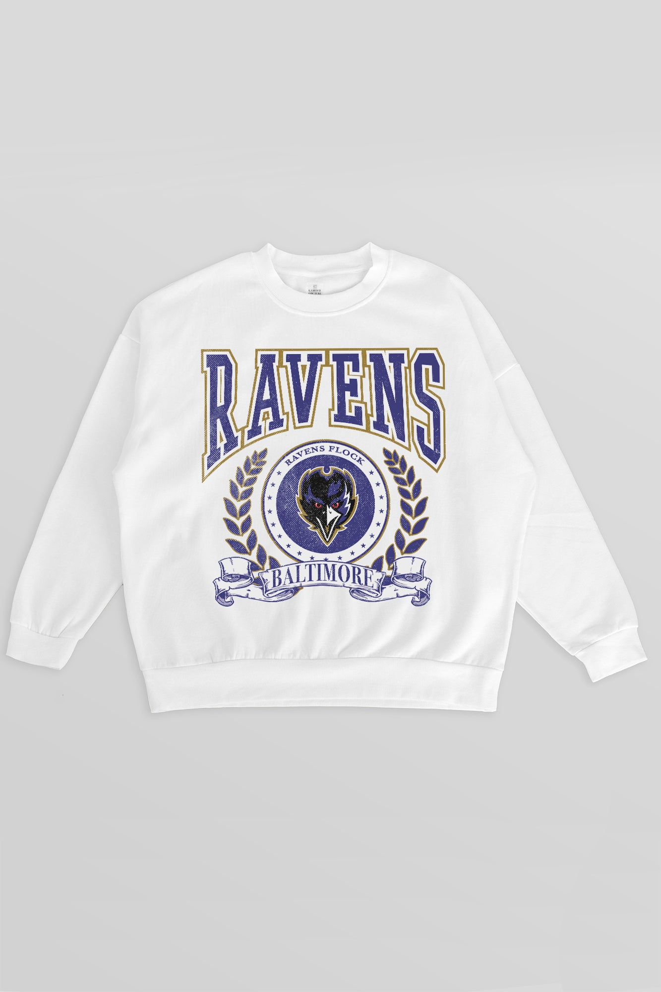 BALTIMORE RAVENS STAY COOL PREMIUM FLEECE CREWNECK PULLOVER