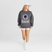BALTIMORE RAVENS SATURDAY SEAL PREMIUM FLEECE DROP SHOULDER CREWNECK PULLOVER