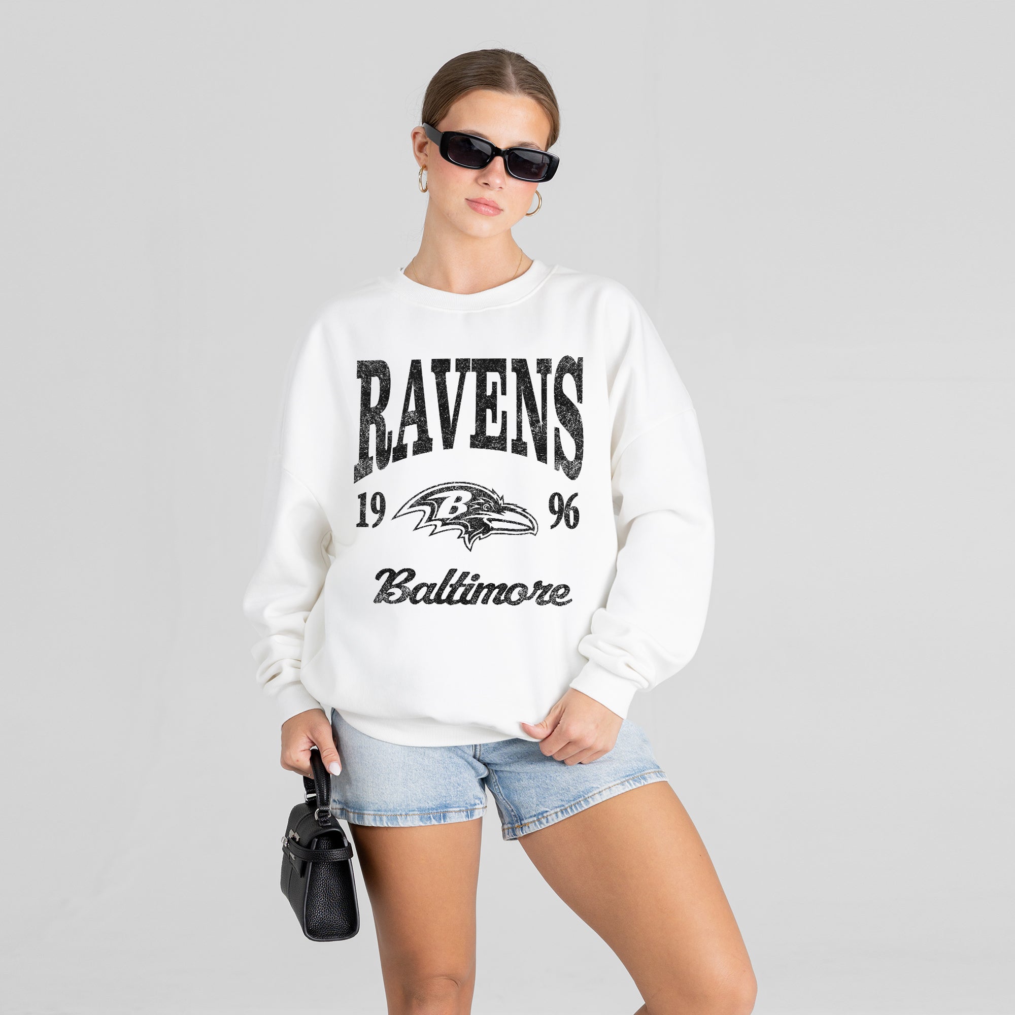 BALTIMORE RAVENS PEAK SEASON PREMIUM FLEECE CREWNECK PULLOVER