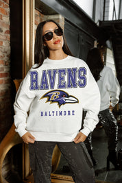 BALTIMORE RAVENS Sunday Drives Fleece Crewneck Pullover