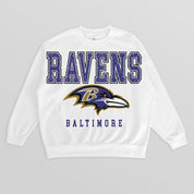 BALTIMORE RAVENS Sunday Drives Fleece Crewneck Pullover