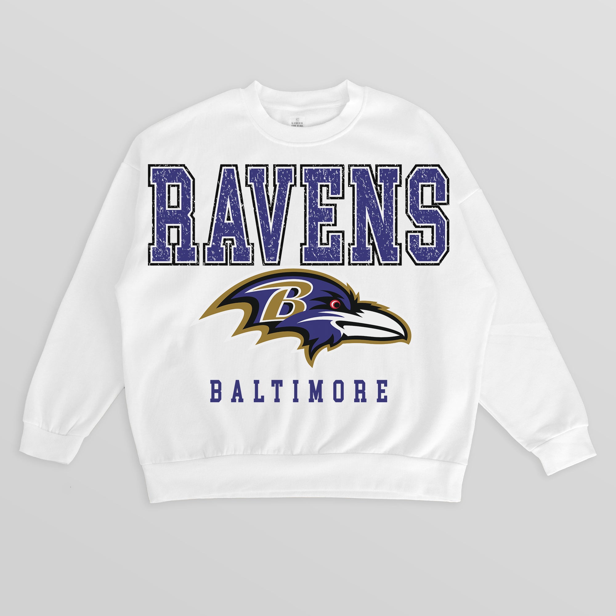 BALTIMORE RAVENS Sunday Drives Fleece Crewneck Pullover