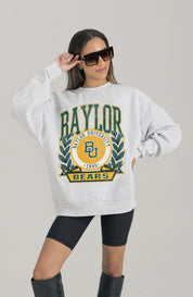 BAYLOR BEARS HERITAGE PREMIUM FLEECE DROP SHOULDER CREWNECK PULLOVER