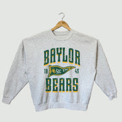 BAYLOR BEARS PENNANT PRIDE PREMIUM FLEECE DROP SHOULDER CREWNECK PULLOVER