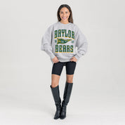 BAYLOR BEARS PENNANT PRIDE PREMIUM FLEECE DROP SHOULDER CREWNECK PULLOVER